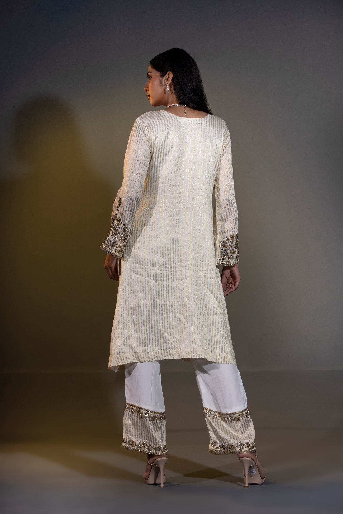 Pure Tissue Kurta Pants and Dupatta